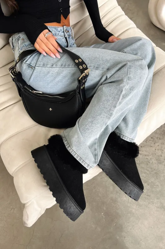 Elani Platform Slippers - Black sold by Thats So Fetch