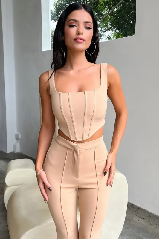 Token Corset Top - Tan sold by Thats So Fetch
