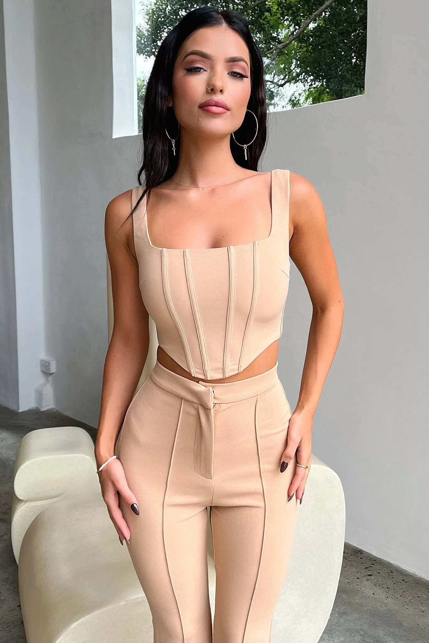 Token Corset Top - Tan sold by Thats So Fetch
