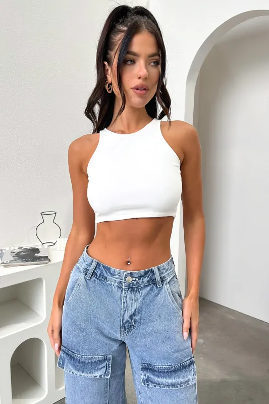 Adelina Crop - White made by Thats So Fetch