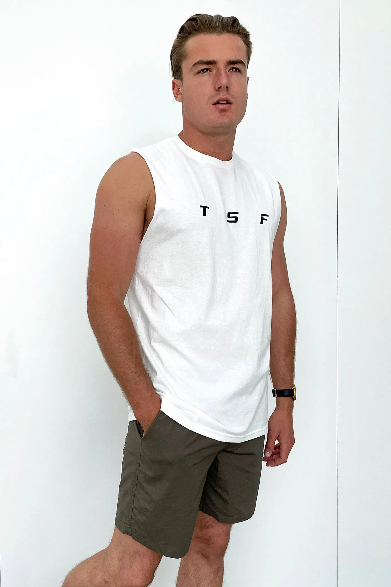 Troy Tank Top - White sold by Thats So Fetch product image thumbnail 4