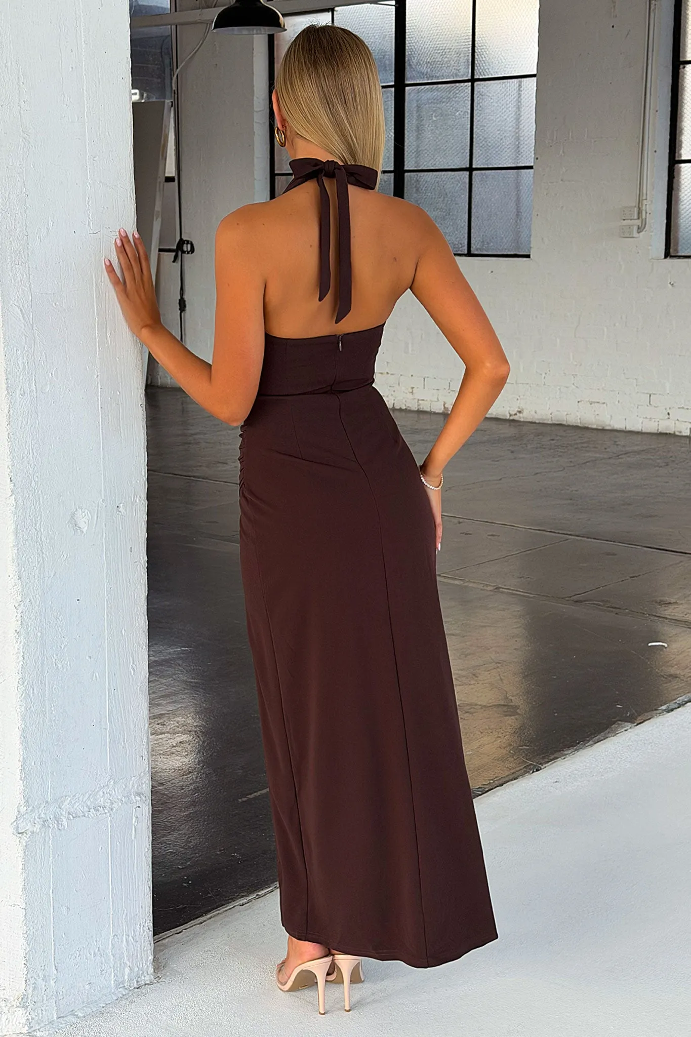 Madeleine Halter Maxi Dress - Brown sold by Thats So Fetch product image thumbnail 3