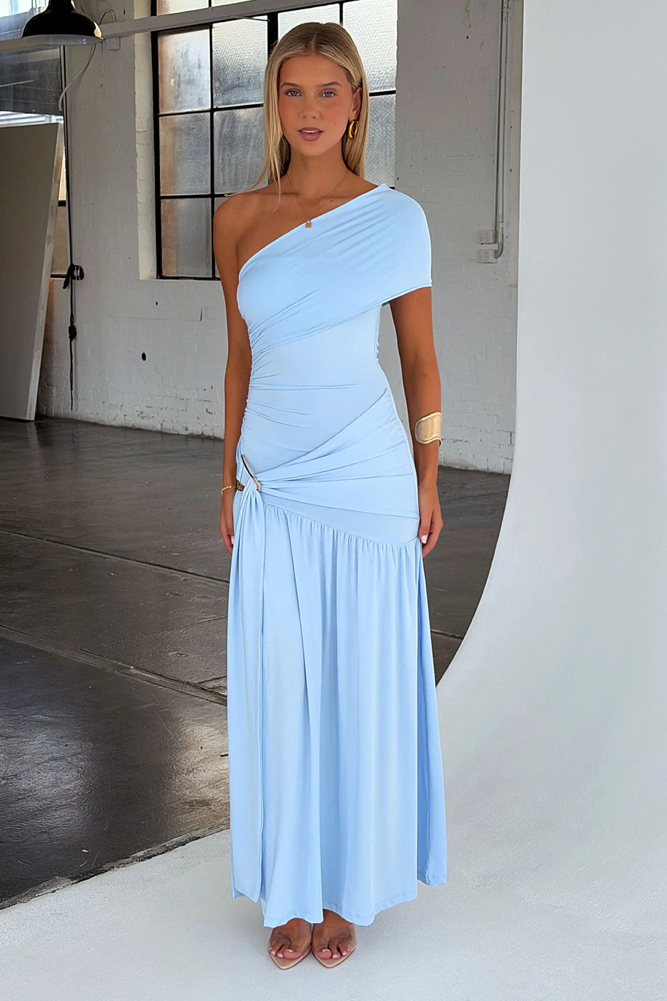 Aveline Strapless Wrap Maxi Dress - Blue sold by Thats So Fetch product image thumbnail 3