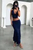 Aida Maxi Skirt - Navy sold by Thats So Fetch