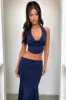 Aida Maxi Skirt - Navy sold by Thats So Fetch