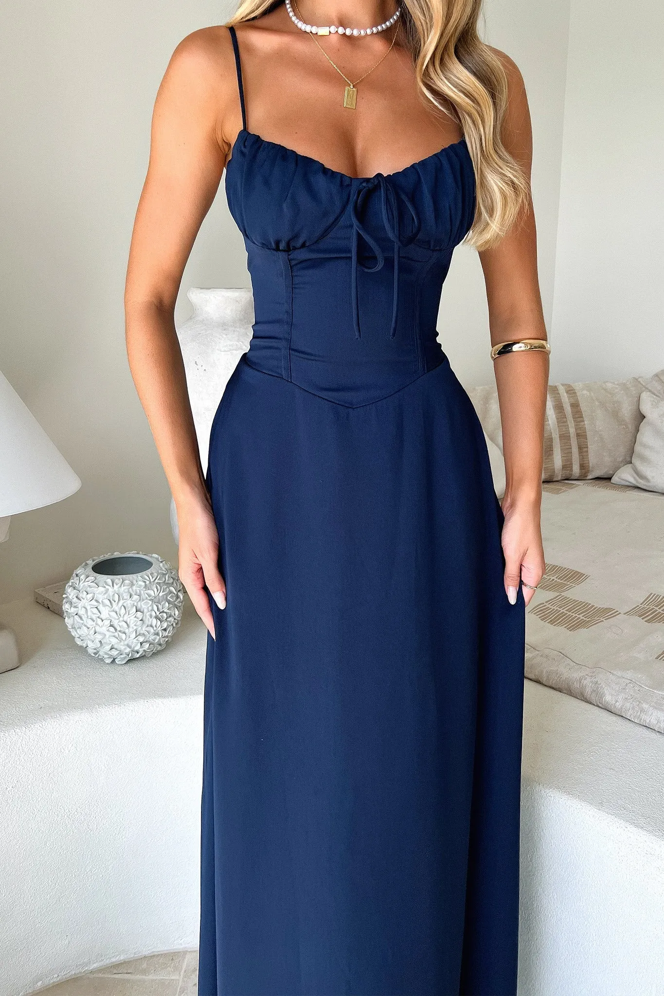 Magdalena Maxi Dress - Navy sold by Thats So Fetch product image thumbnail 3
