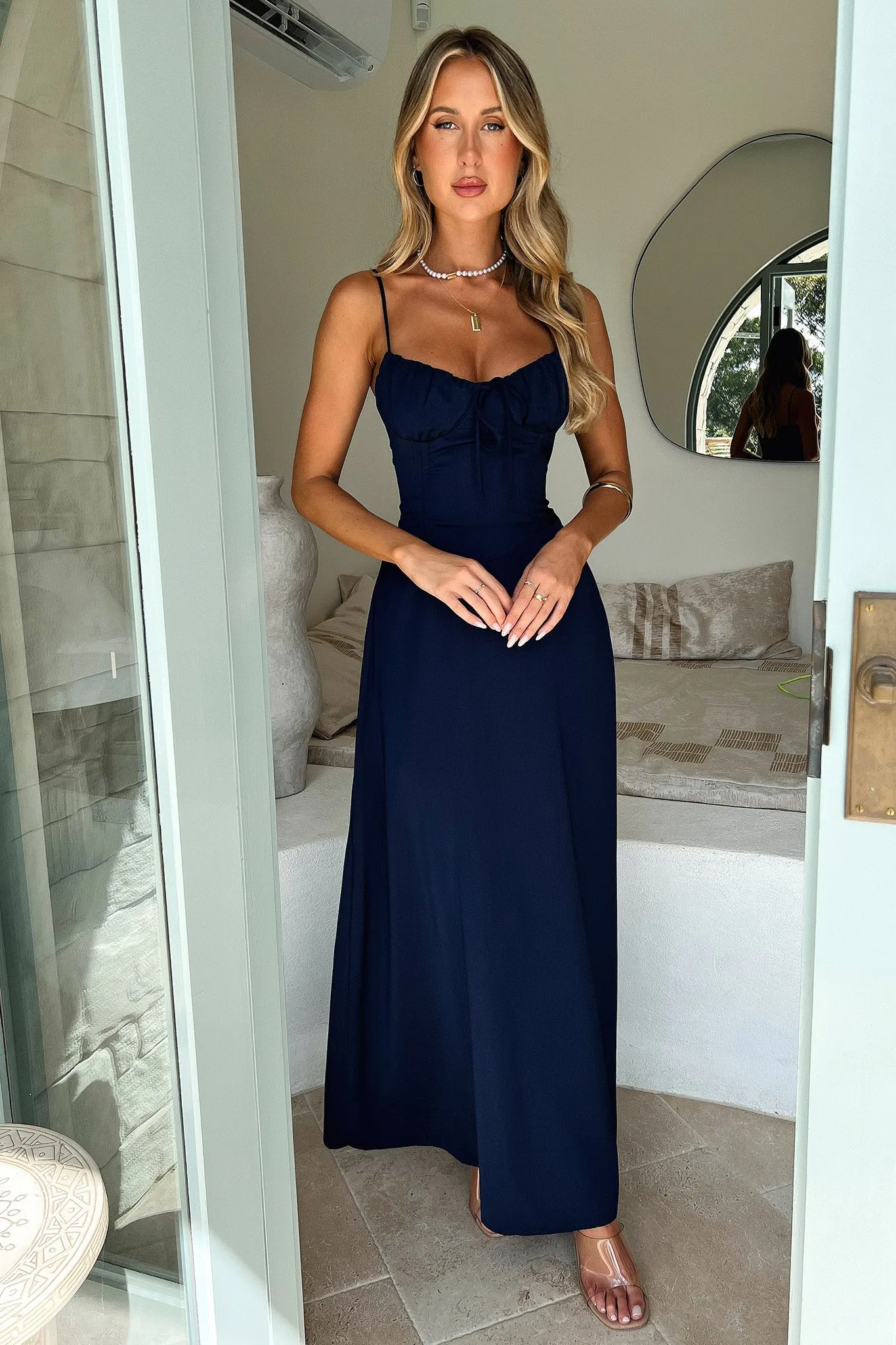 Magdalena Maxi Dress - Navy sold by Thats So Fetch product image thumbnail 4
