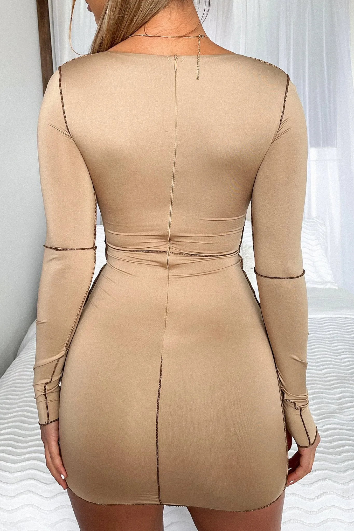 Evilyn Dress - Tan sold by Thats So Fetch product image thumbnail 5