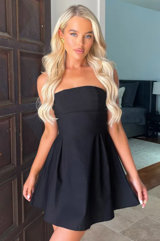 Charlize Strapless Mini Dress - Black sold by Thats So Fetch