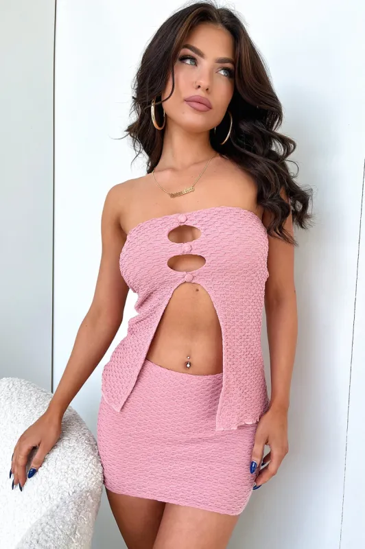 Aleah Strapless Top - Pink sold by Thats So Fetch