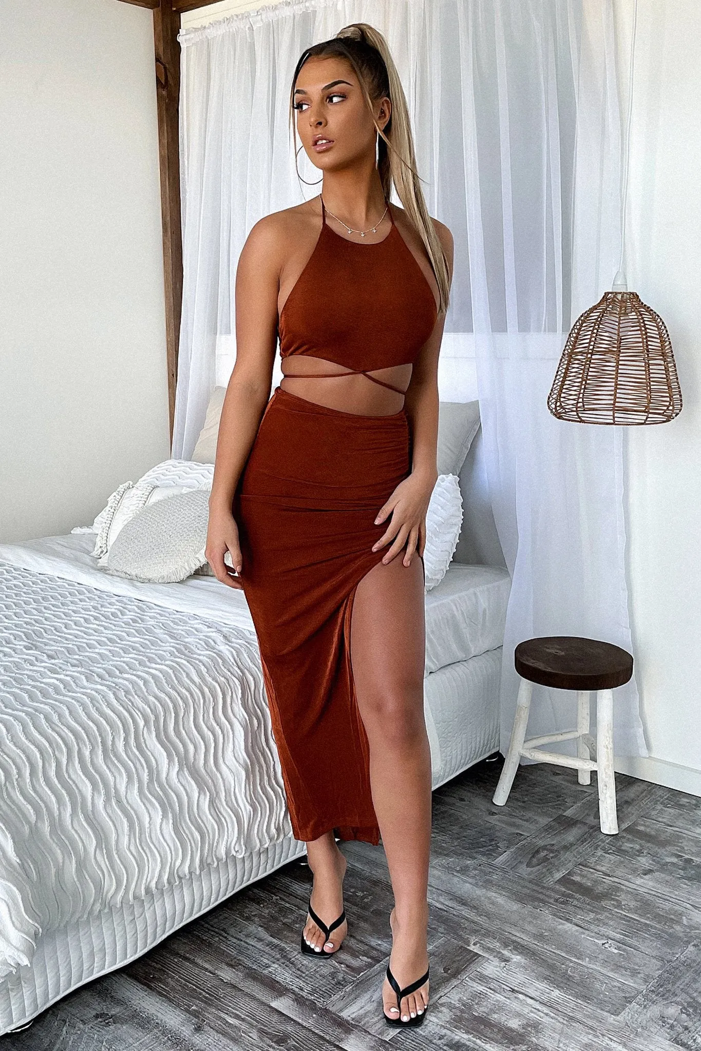 Tahlia Maxi Skirt - Brown sold by Thats So Fetch product image thumbnail 5