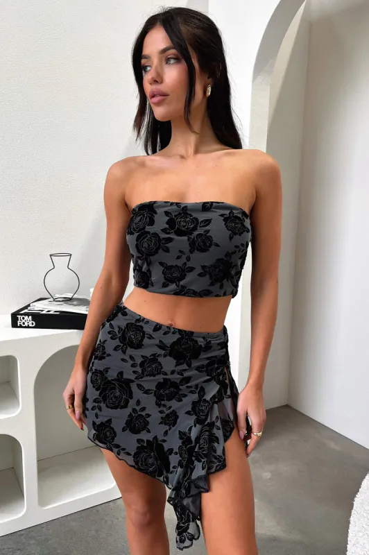 Savian Skirt - Black Floral sold by Thats So Fetch
