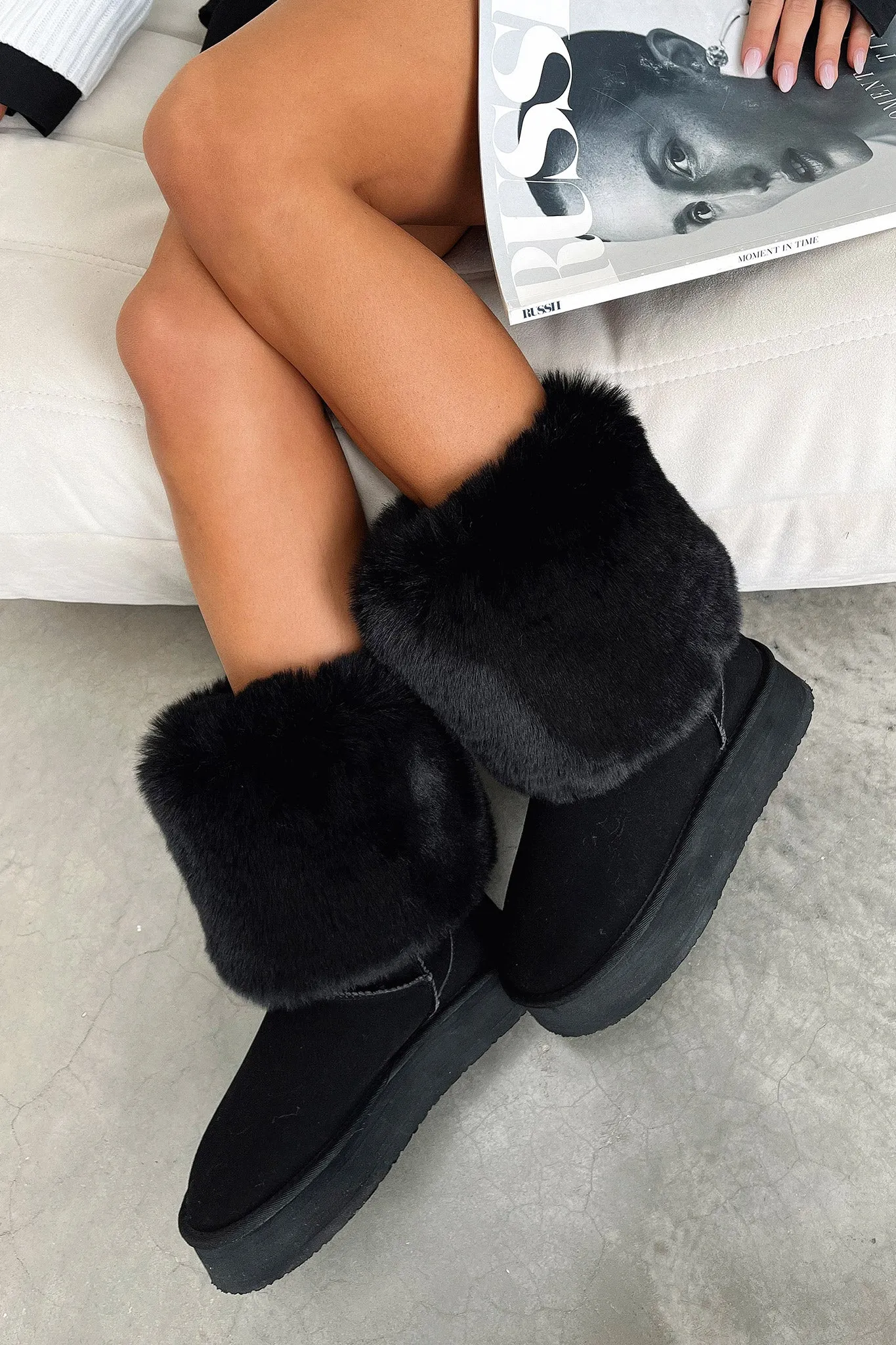 Aida Platform Boots - Black sold by Thats So Fetch product image thumbnail 4