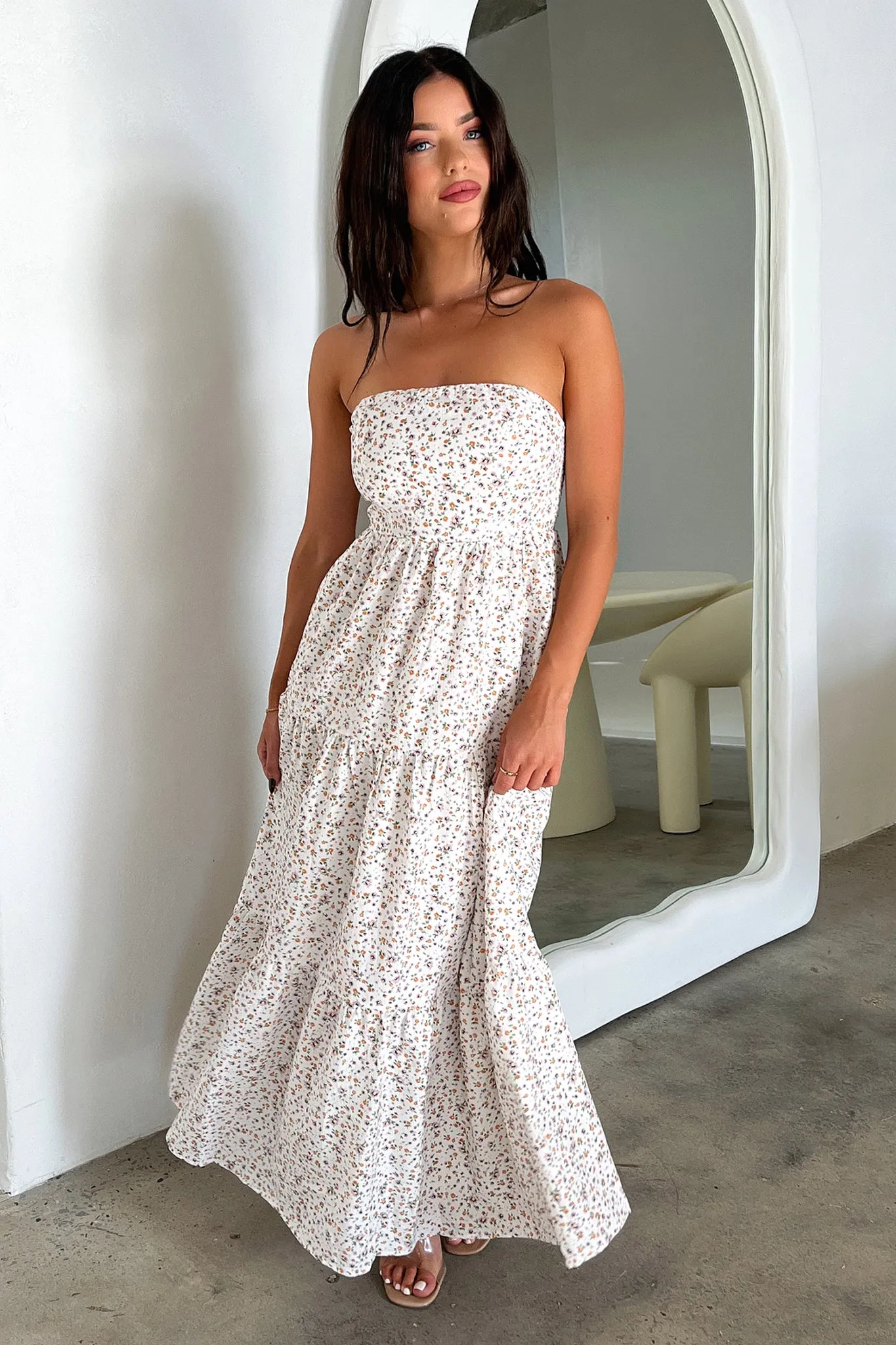 Hailey Maxi Dress - White Floral sold by Thats So Fetch product image thumbnail 3