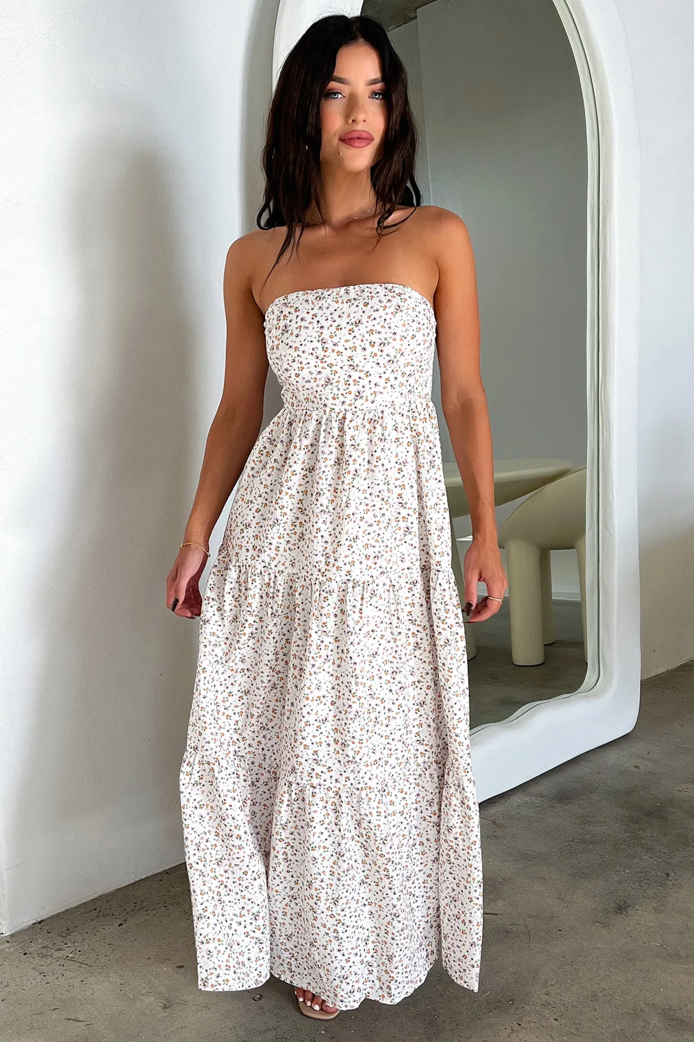 Hailey Maxi Dress - White Floral sold by Thats So Fetch product image thumbnail 4