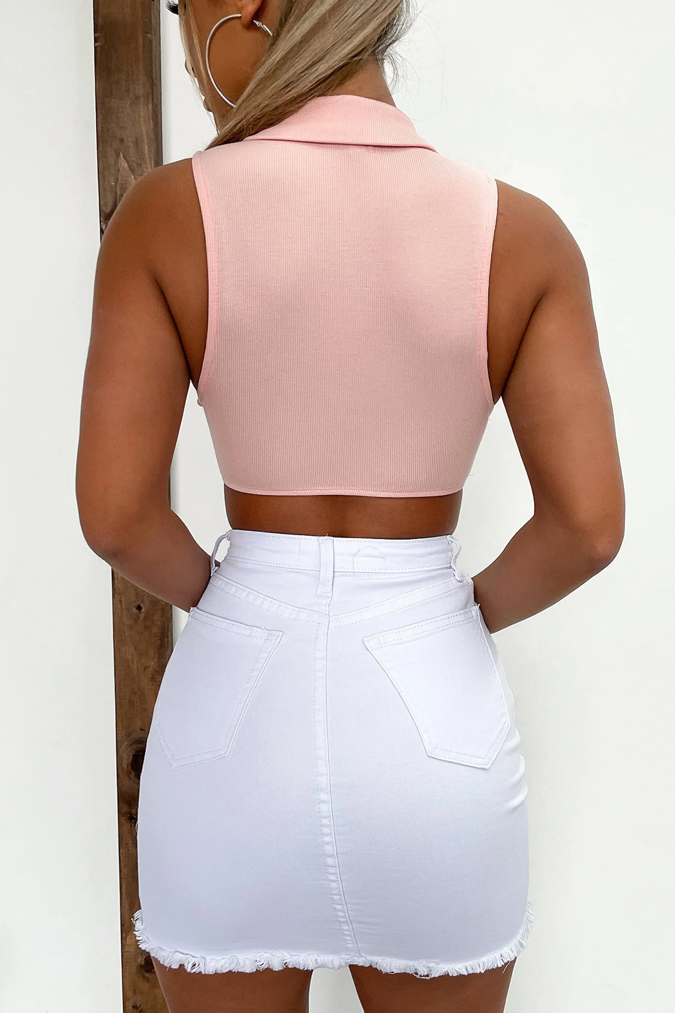 Midgi Denim Skirt - White sold by Thats So Fetch product image thumbnail 4