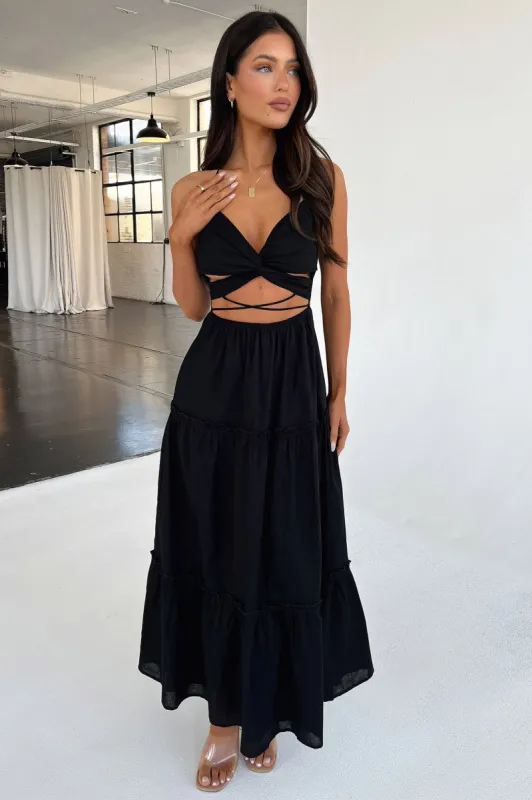 Lucy Maxi Dress - Black sold by Thats So Fetch
