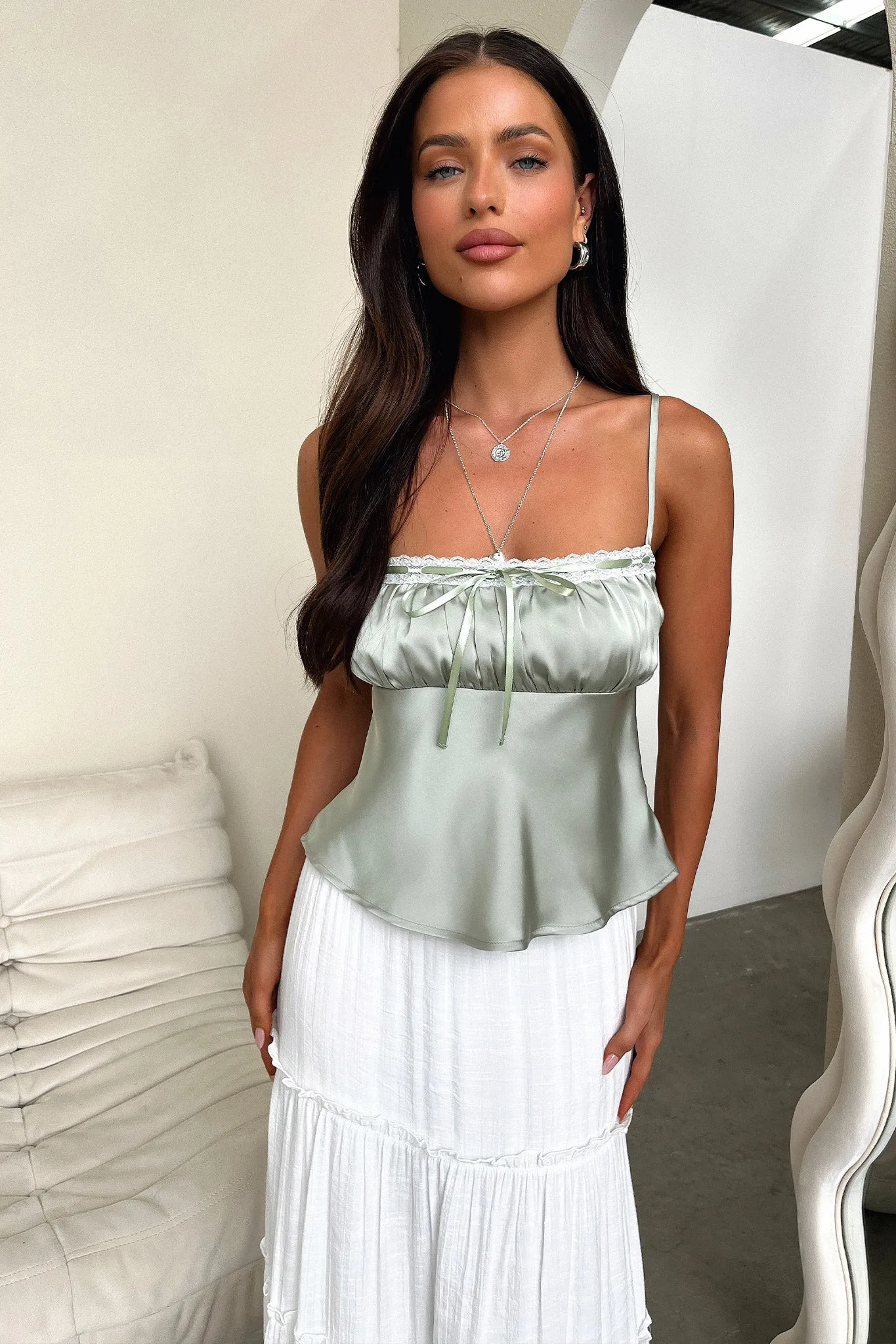 Dash Silky Cami Top - Sage sold by Thats So Fetch product image thumbnail 2