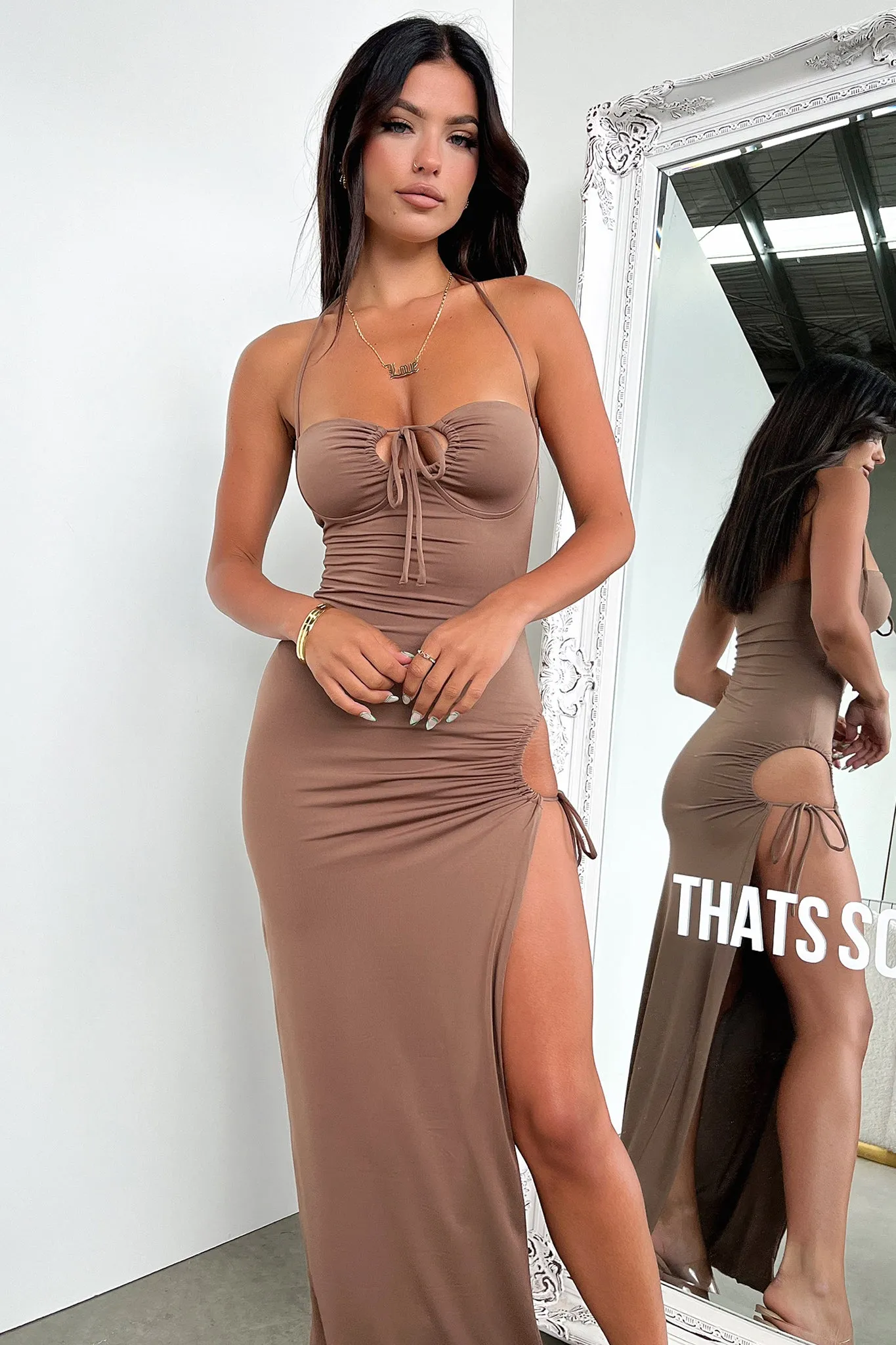 Imana Maxi Dress - Brown sold by Thats So Fetch product image thumbnail 2