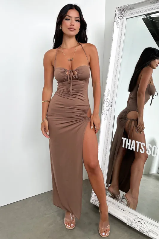 Imana Maxi Dress - Brown sold by Thats So Fetch