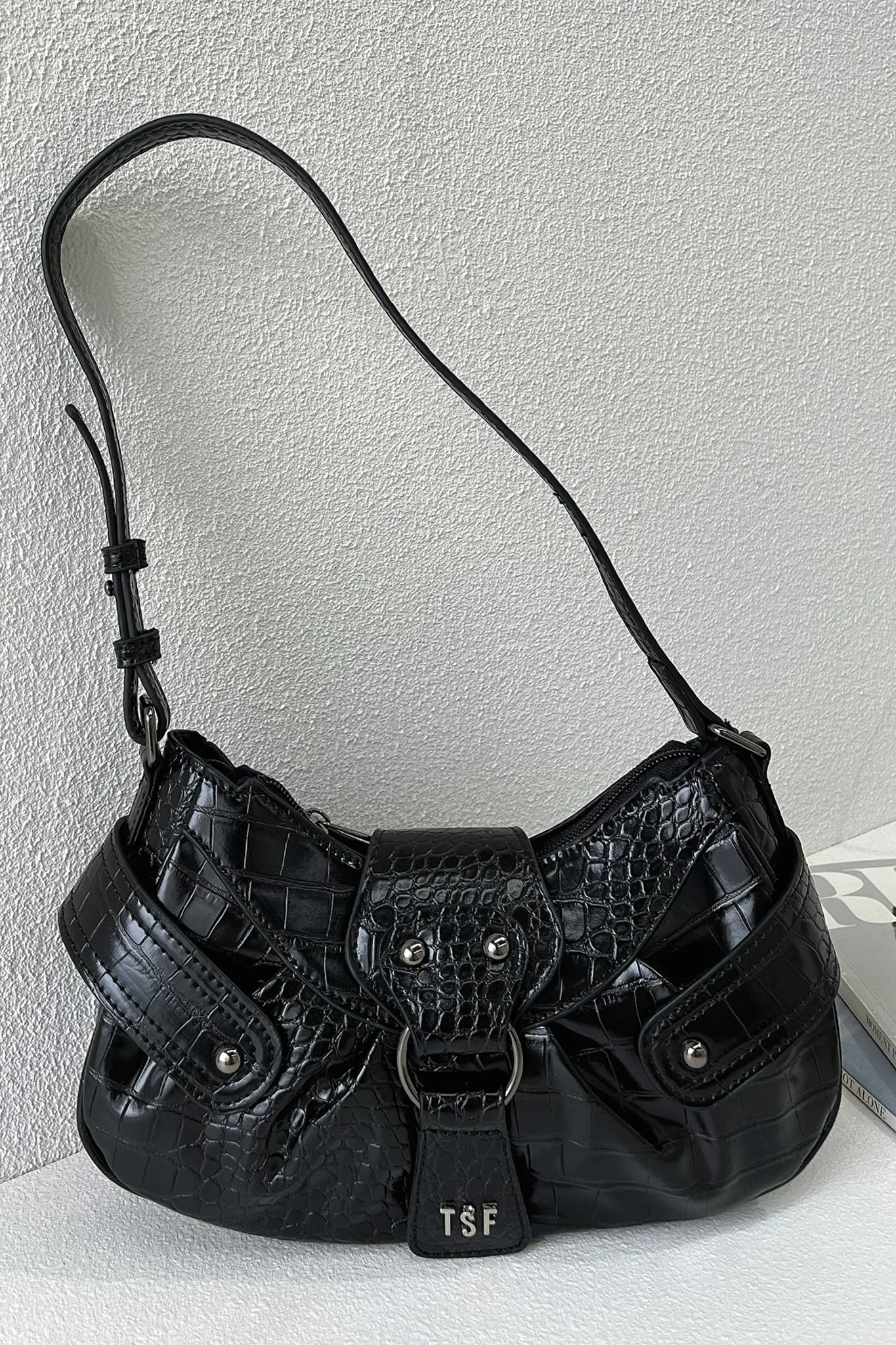 Nevaeh Shoulder Bag - Black sold by Thats So Fetch