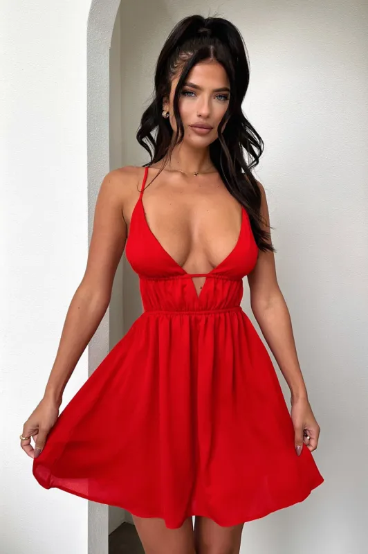 Elore Mini Dress - Red sold by Thats So Fetch