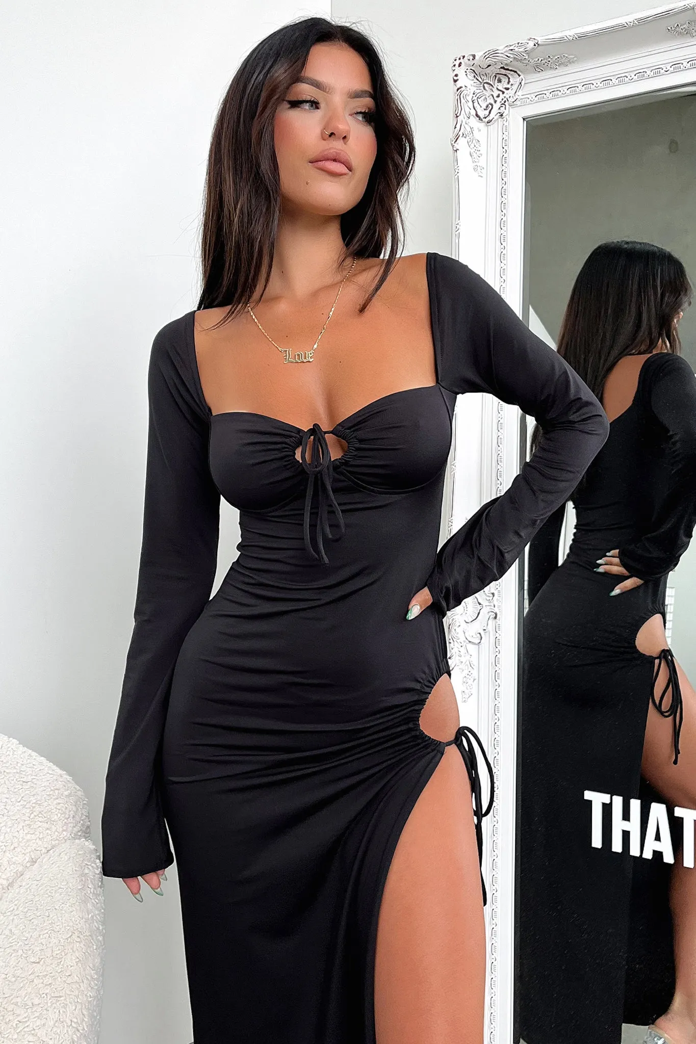 Noor Maxi Dress - Black sold by Thats So Fetch product image thumbnail 3