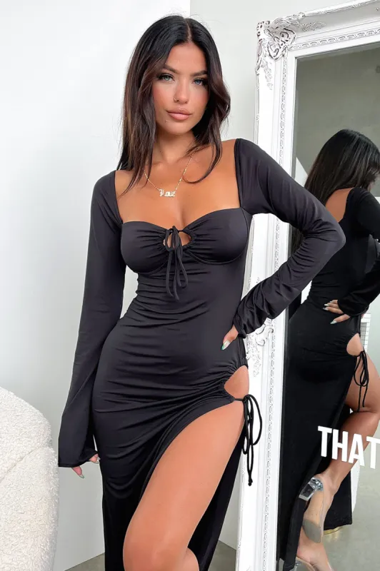 Noor Maxi Dress - Black sold by Thats So Fetch