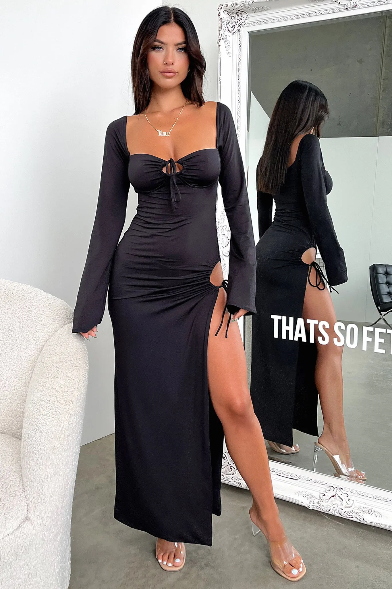 Noor Maxi Dress - Black sold by Thats So Fetch product image thumbnail 2