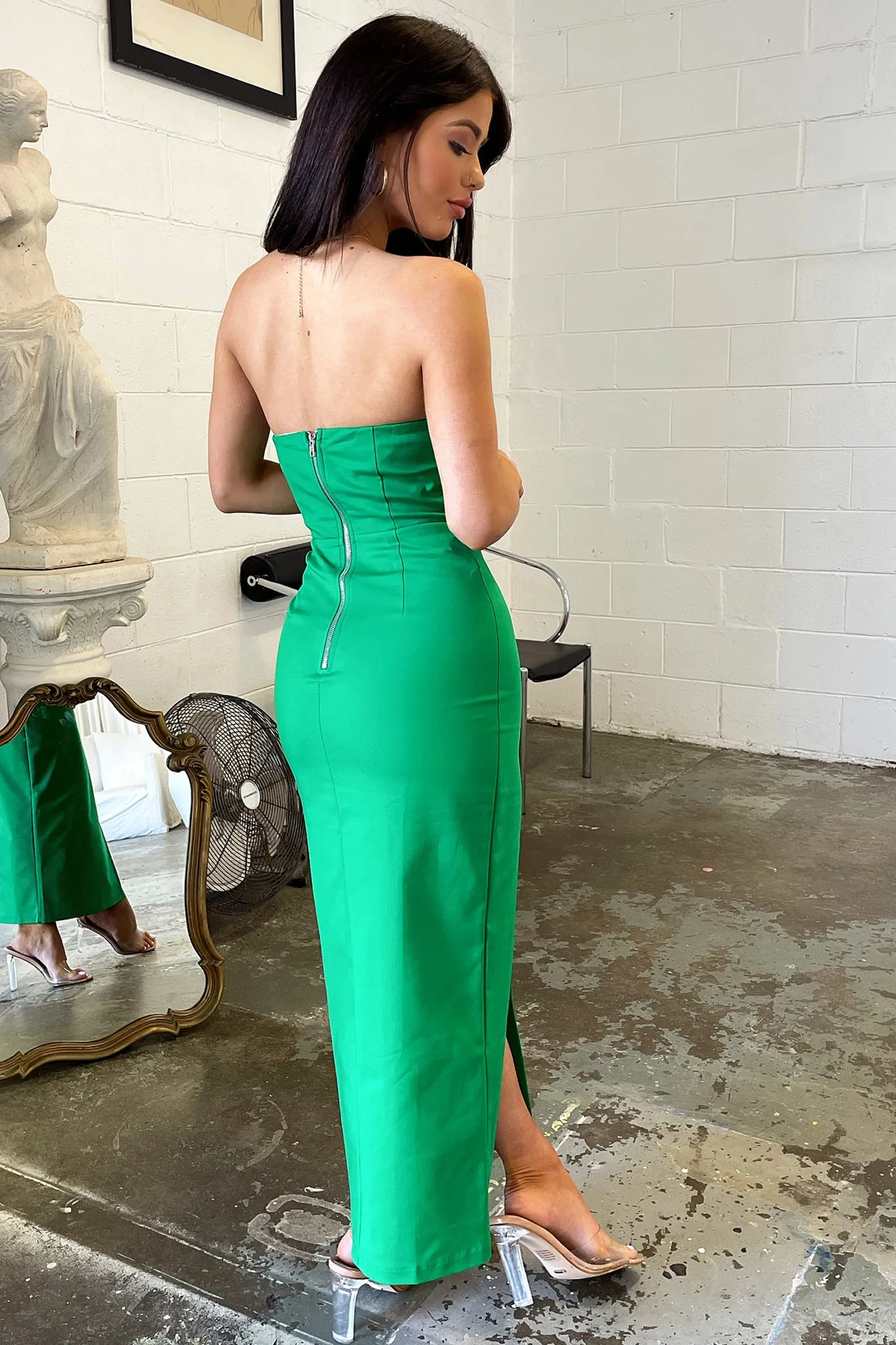 Lane Strapless Maxi Dress - Green sold by Thats So Fetch product image thumbnail 5