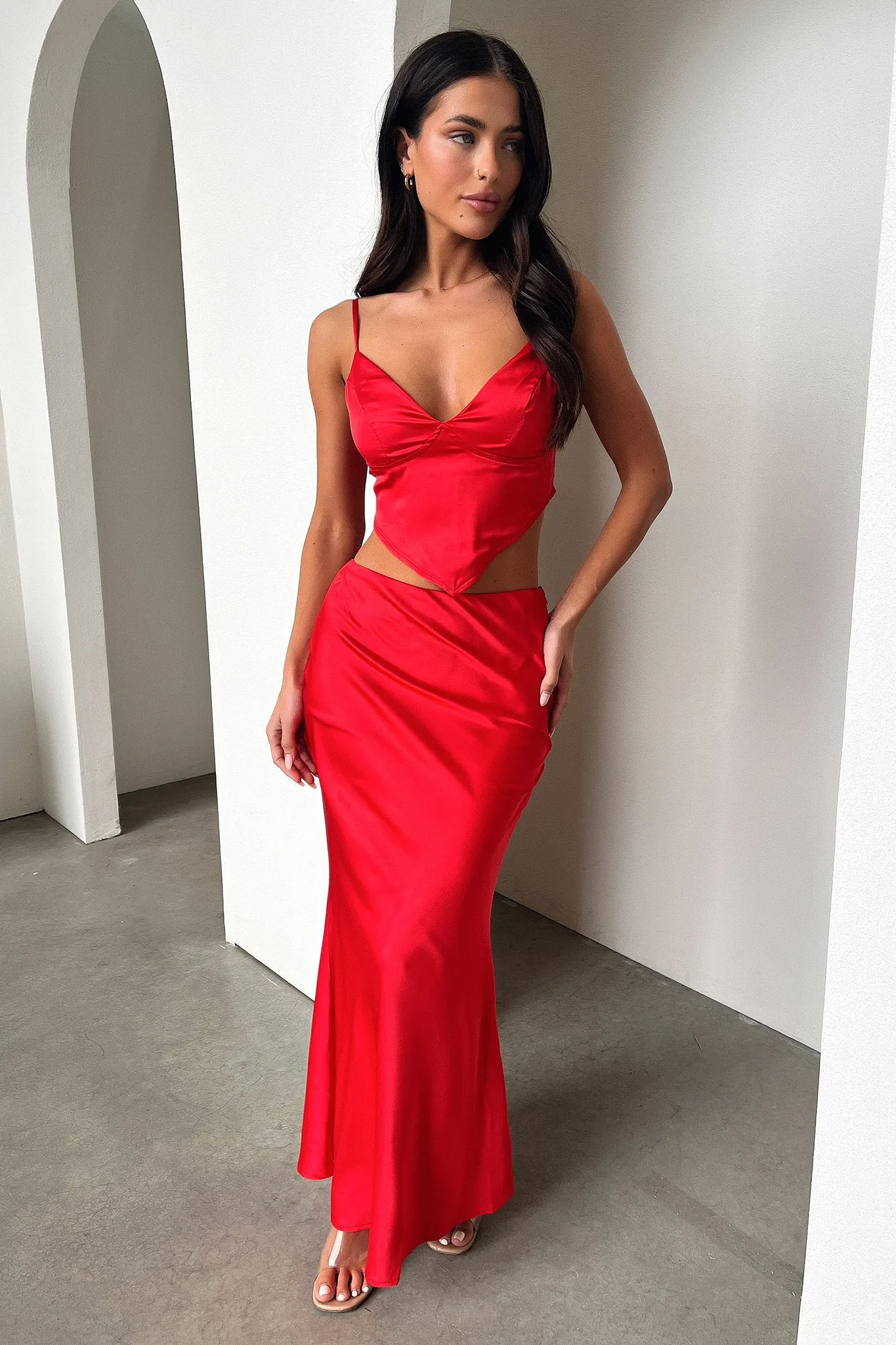 Adira Maxi Skirt - Red sold by Thats So Fetch product image thumbnail 5