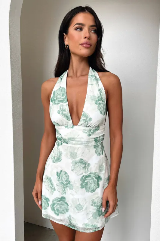 Elenor Dress - Green Floral sold by Thats So Fetch