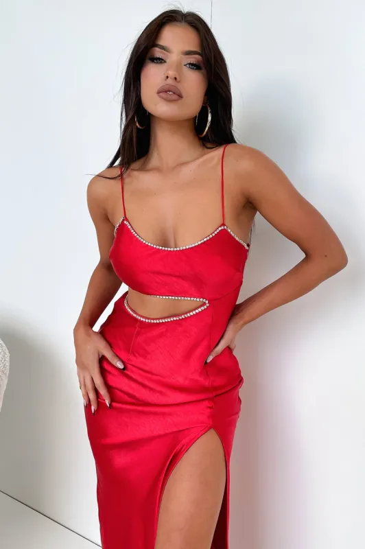 Kiara Maxi Dress - Red sold by Thats So Fetch