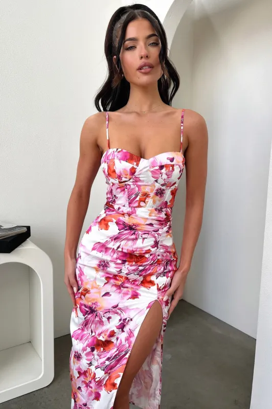 Astra Midi Dress - Pink Floral sold by Thats So Fetch