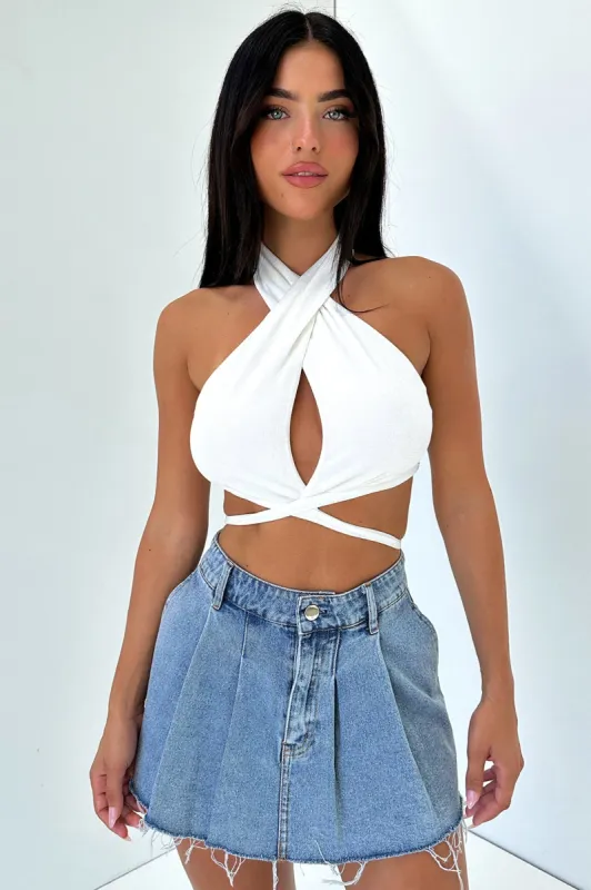 Jena Crop  - White sold by Thats So Fetch