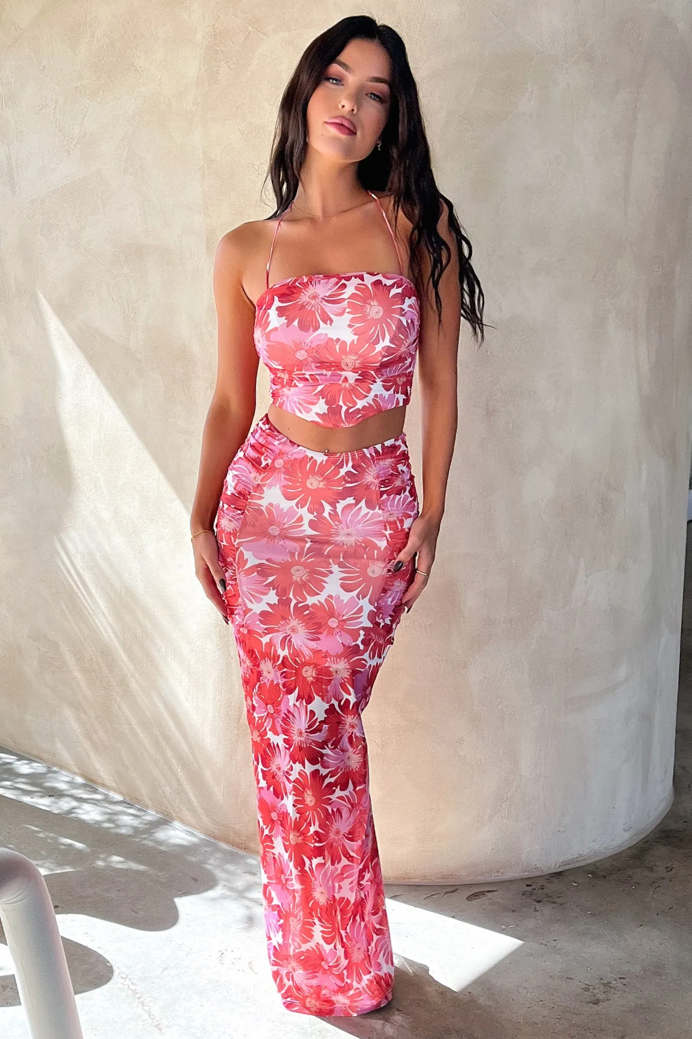 Zari Crop - Red Floral sold by Thats So Fetch product image thumbnail 5