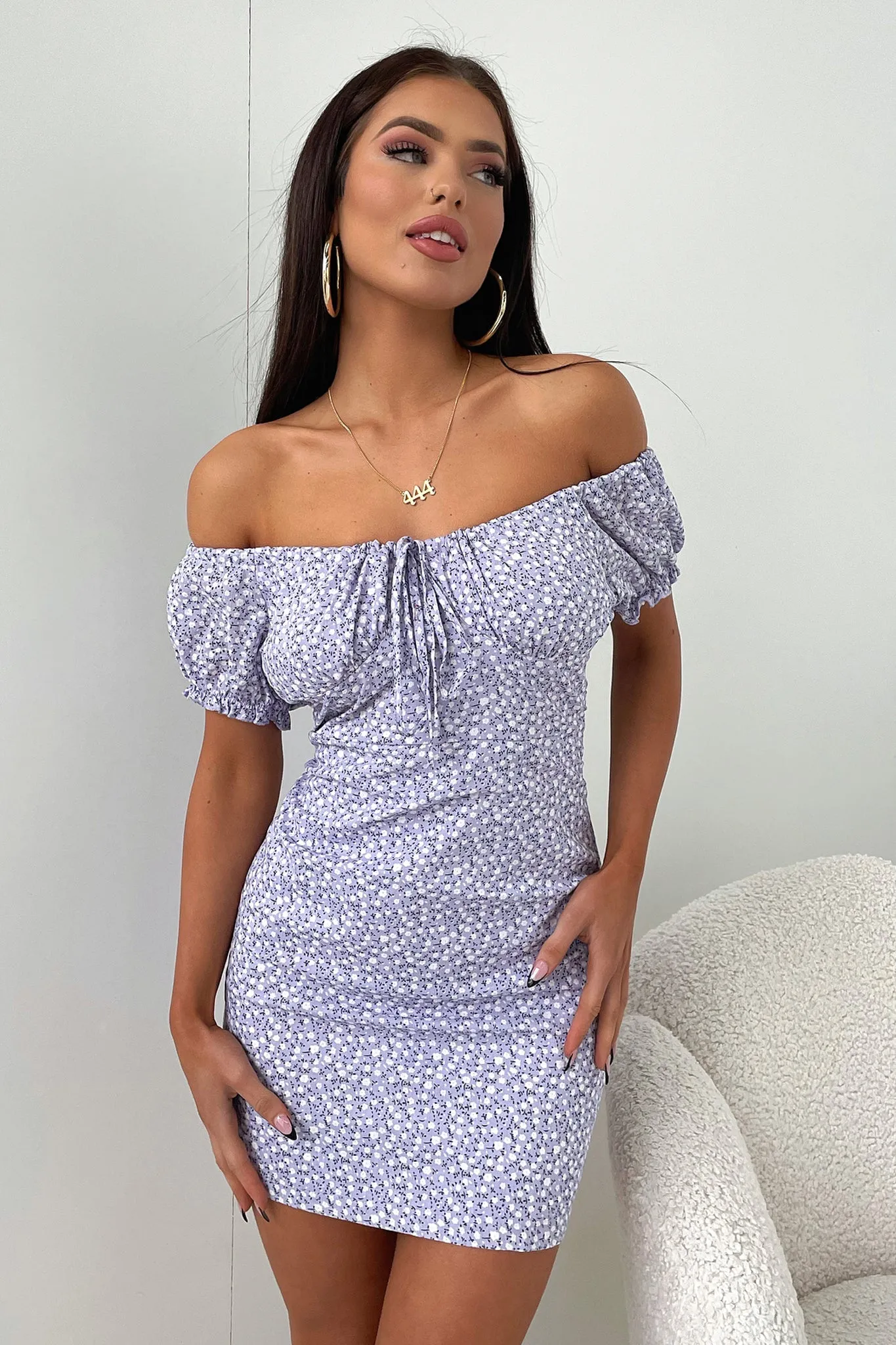 Alma Dress - Purple Floral sold by Thats So Fetch product image thumbnail 5