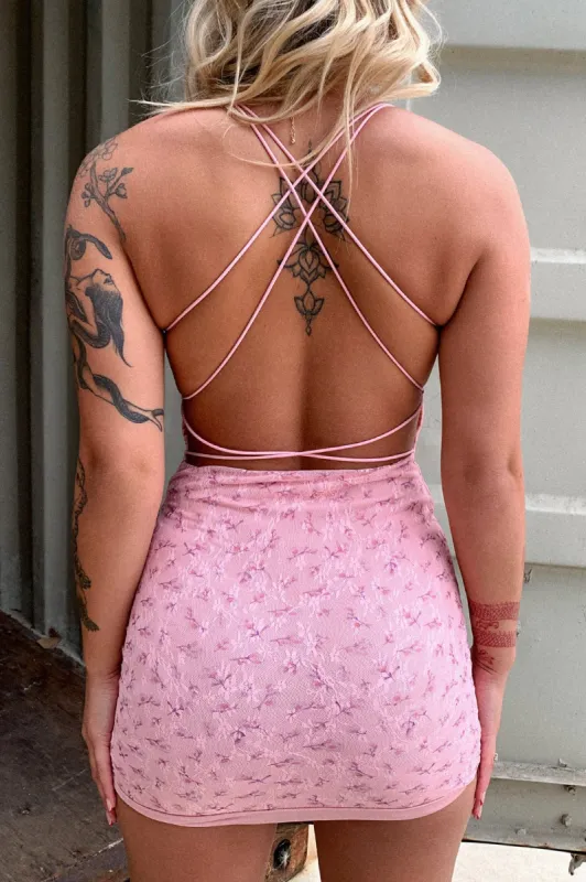Sarah Dress - Pink Floral sold by Thats So Fetch