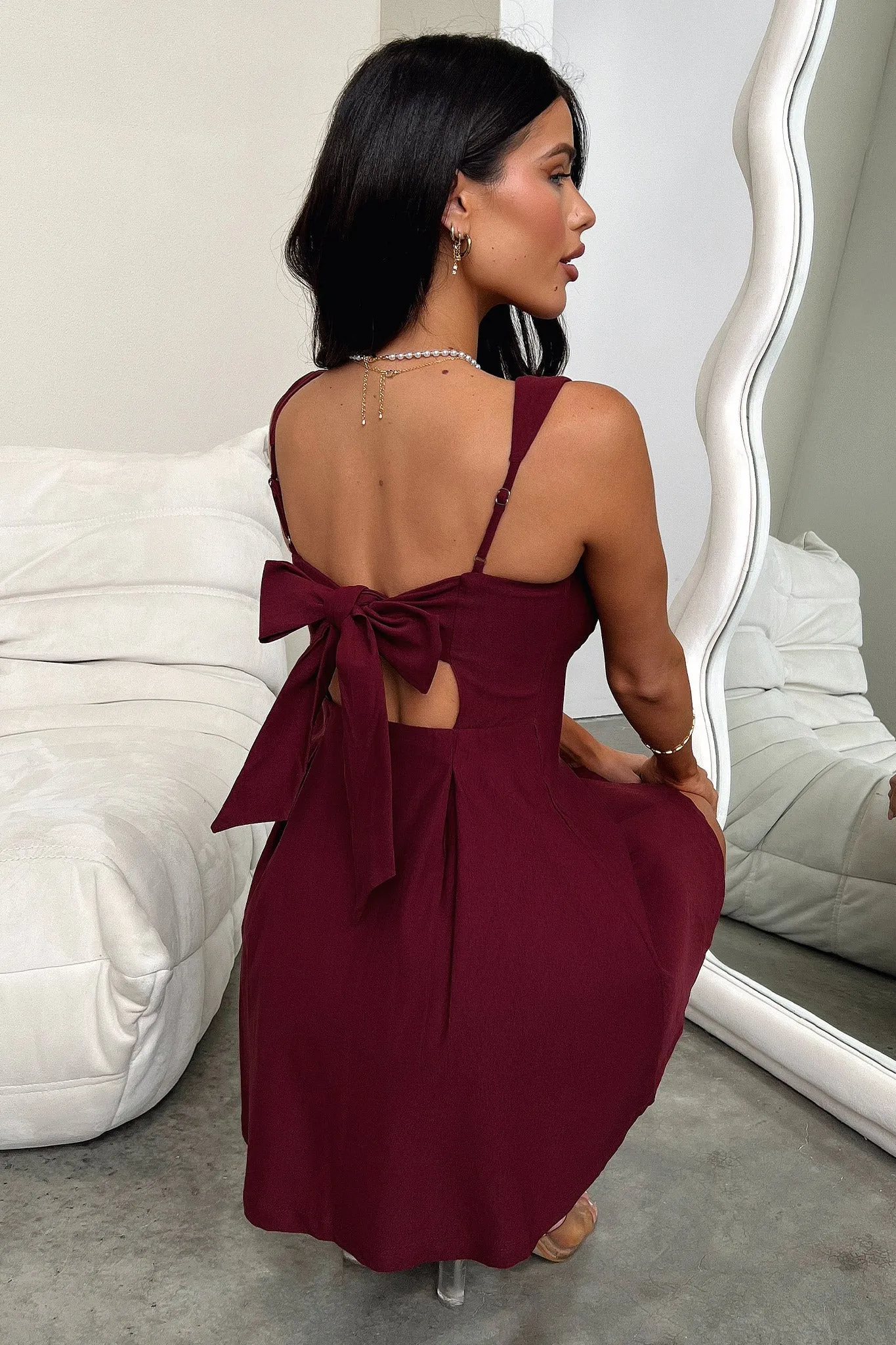 Bransley Dress - Burgundy sold by Thats So Fetch product image thumbnail 3