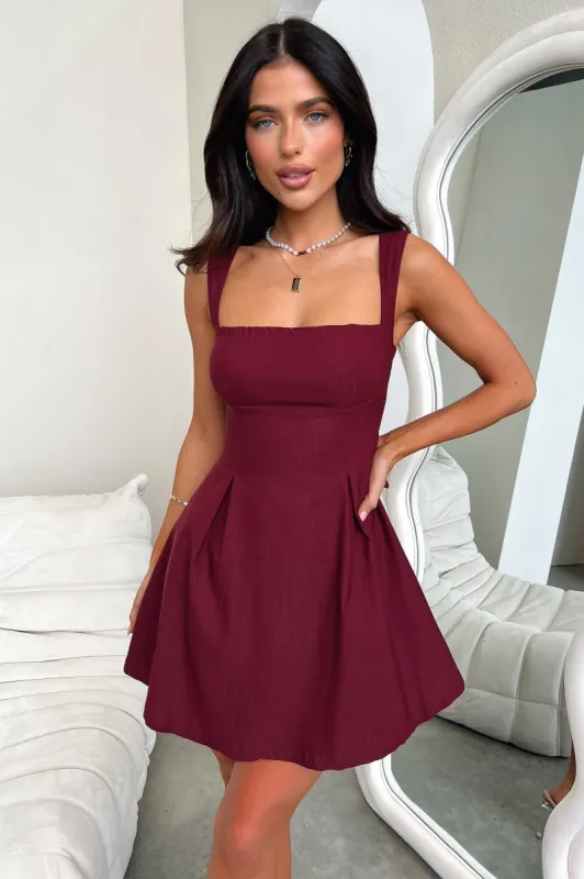 Bransley Dress - Burgundy sold by Thats So Fetch