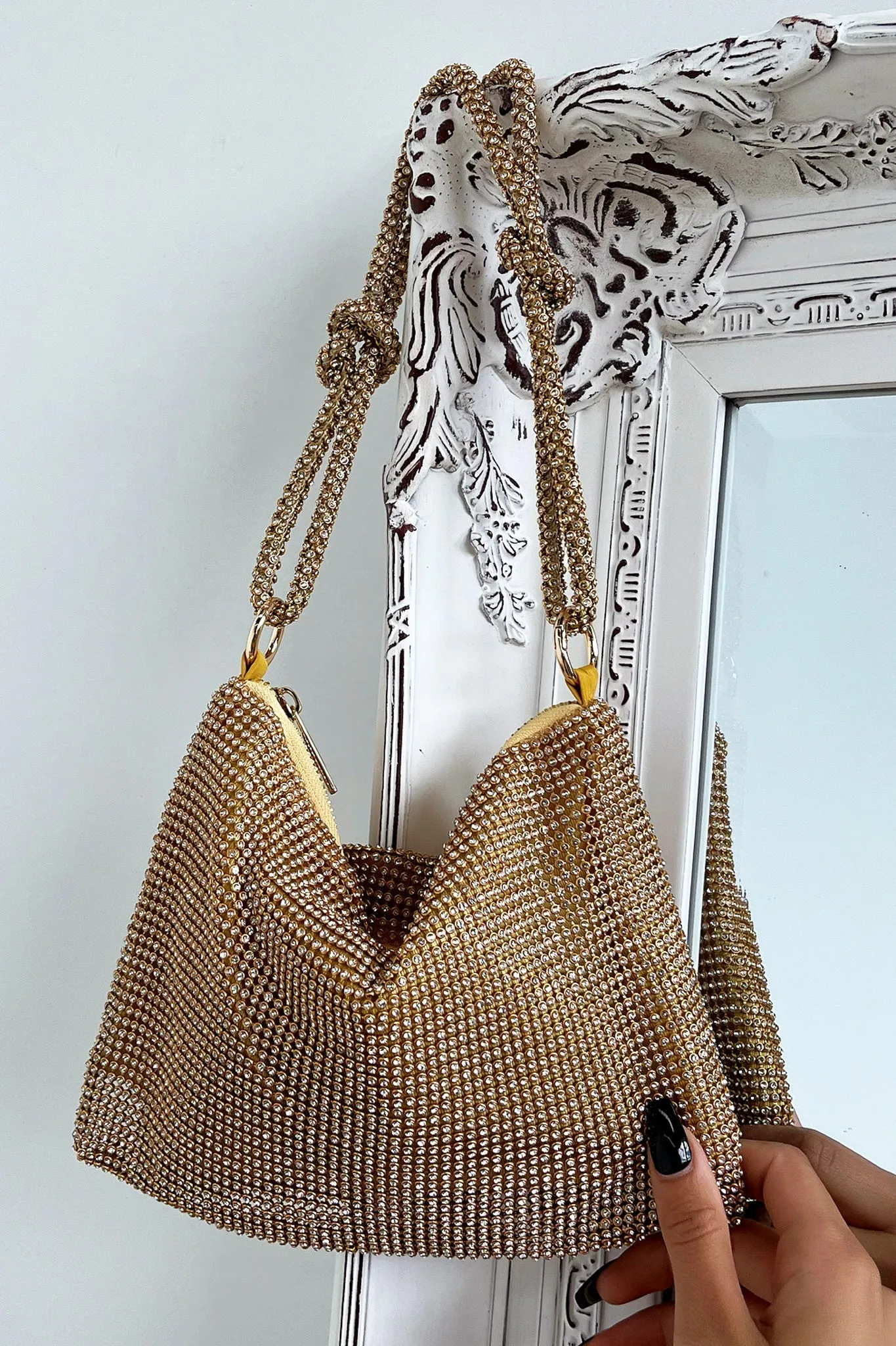 Talia Diamond Bag - Gold sold by Thats So Fetch product image thumbnail 4