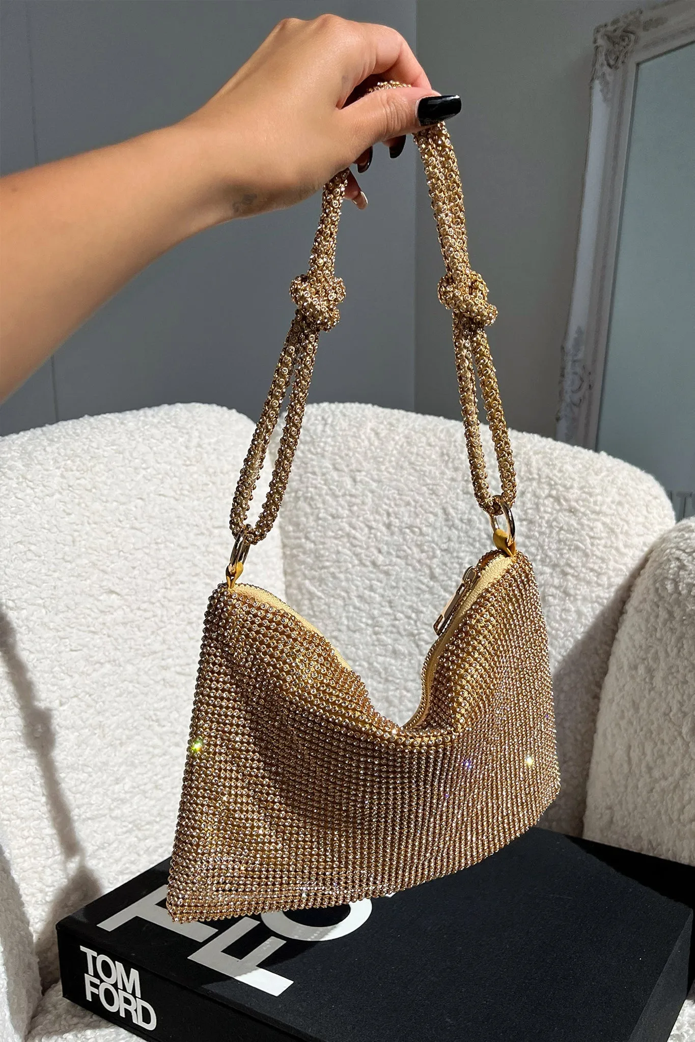 Talia Diamond Bag - Gold sold by Thats So Fetch product image thumbnail 2