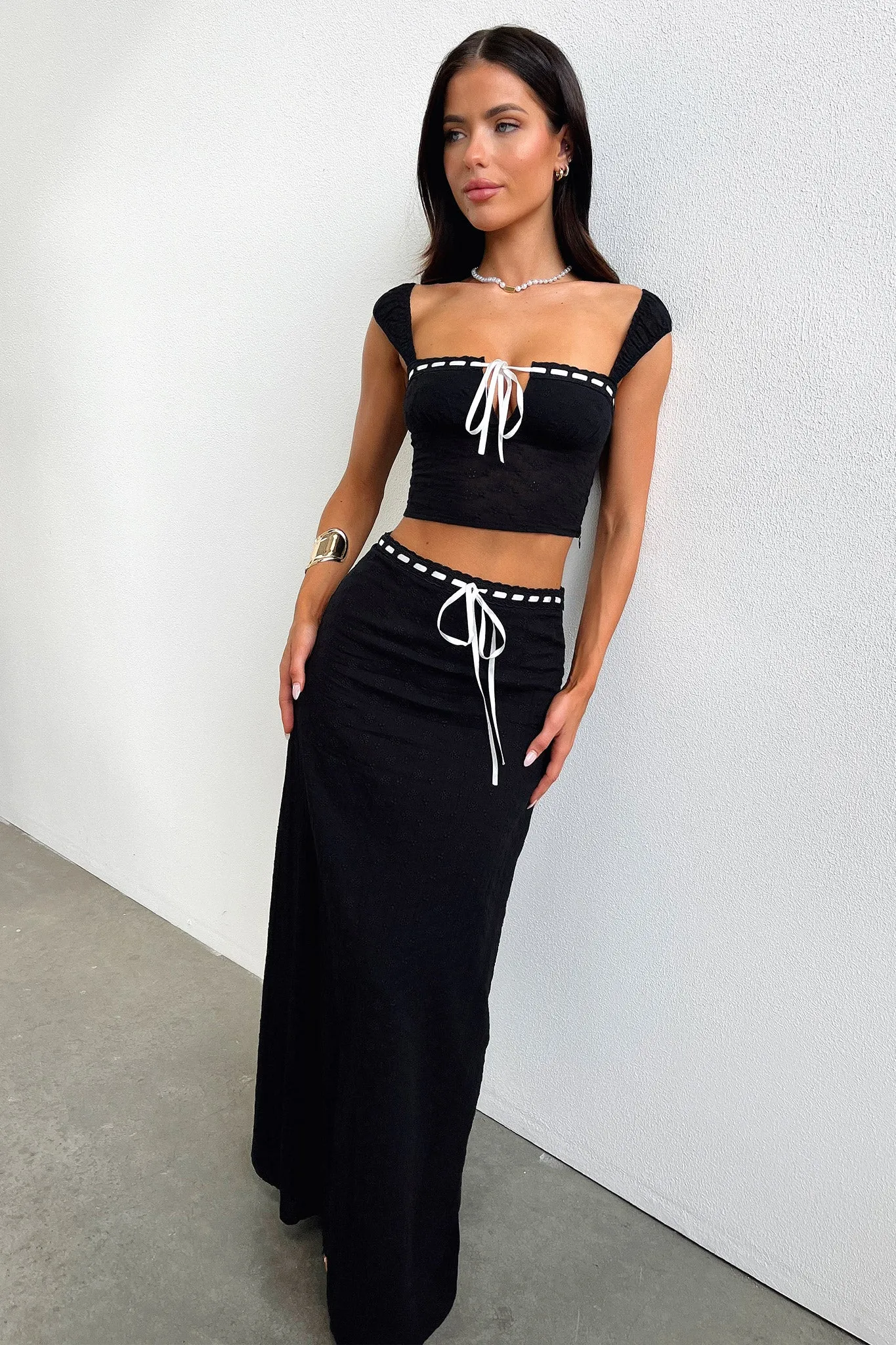 Flora Crop Top - Black sold by Thats So Fetch product image thumbnail 5