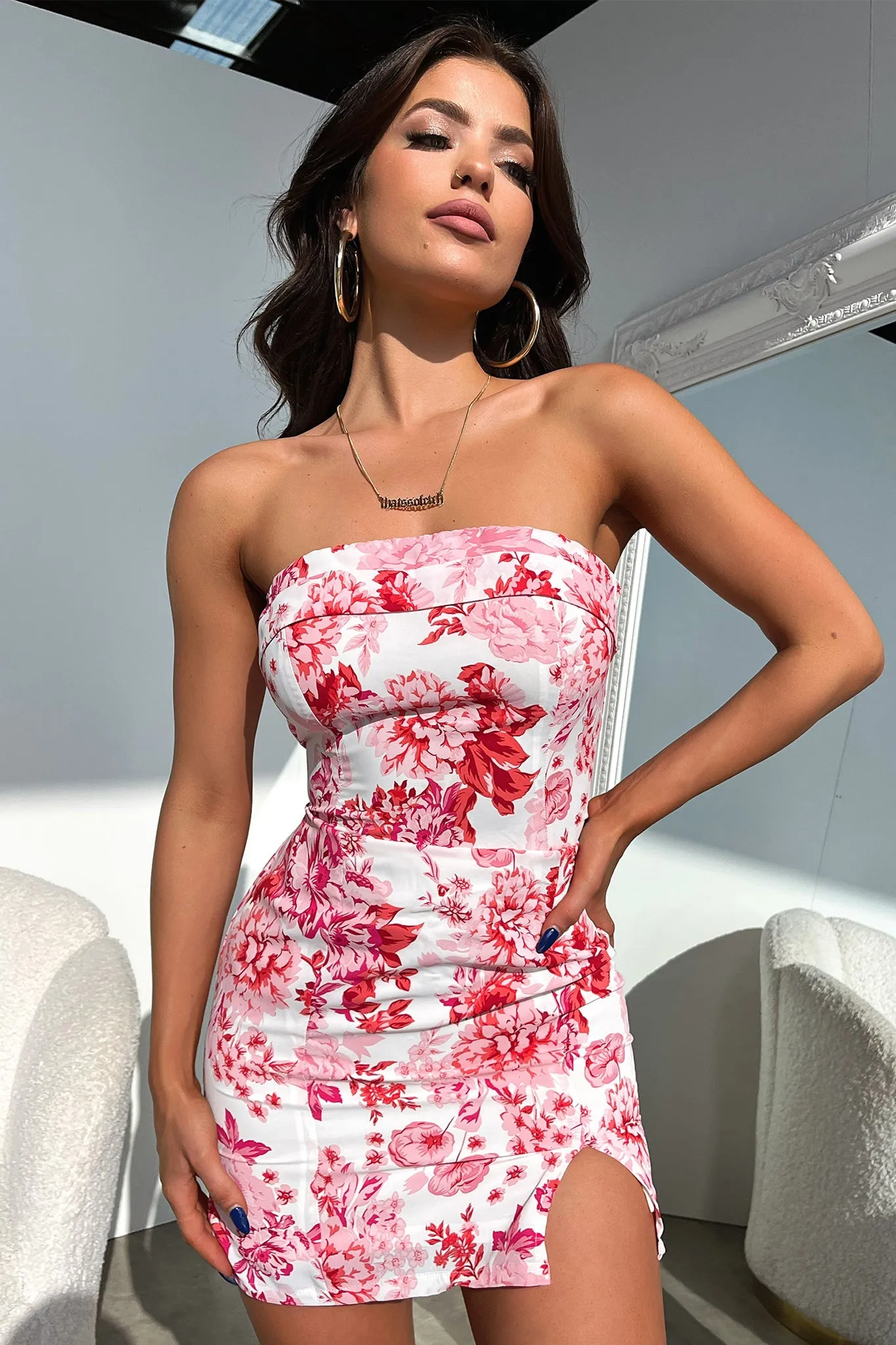 Charms Dress - Pink Floral sold by Thats So Fetch