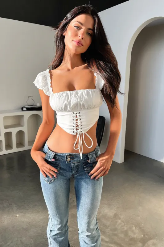 Maci Crop - White sold by Thats So Fetch