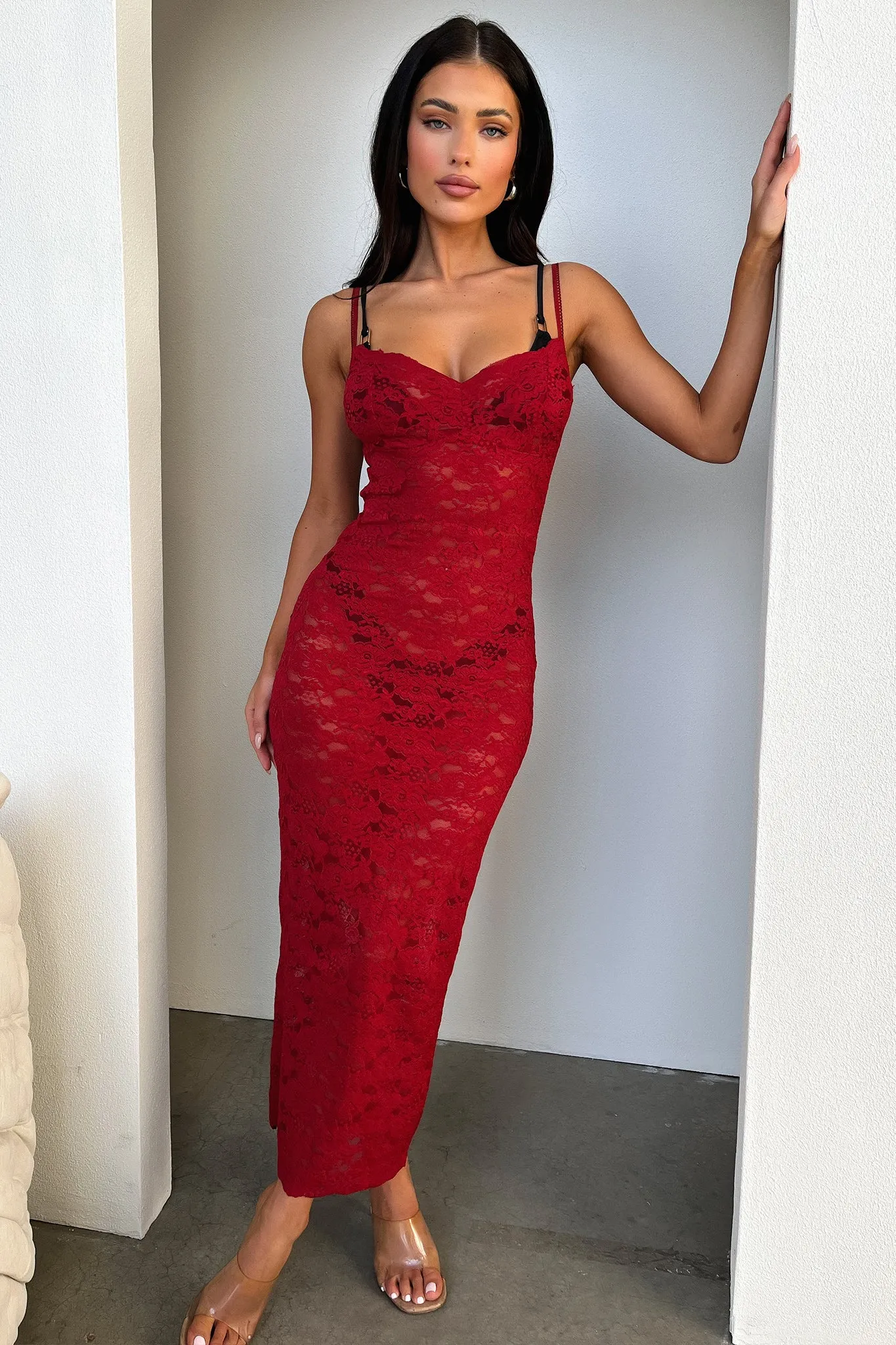 Destiny Midi Dress - Red sold by Thats So Fetch product image thumbnail 3