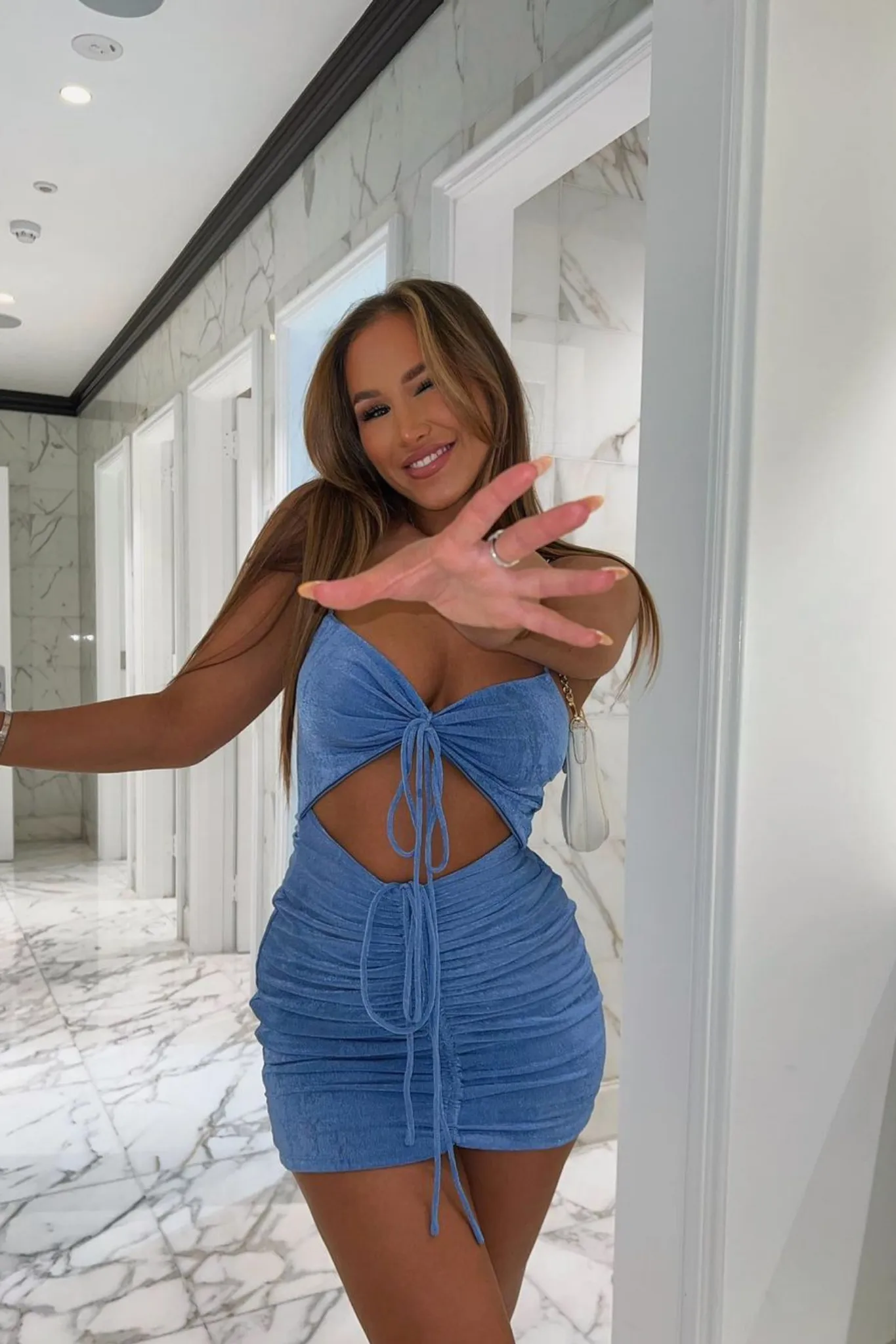 Billie Dress - Dusty Blue sold by Thats So Fetch