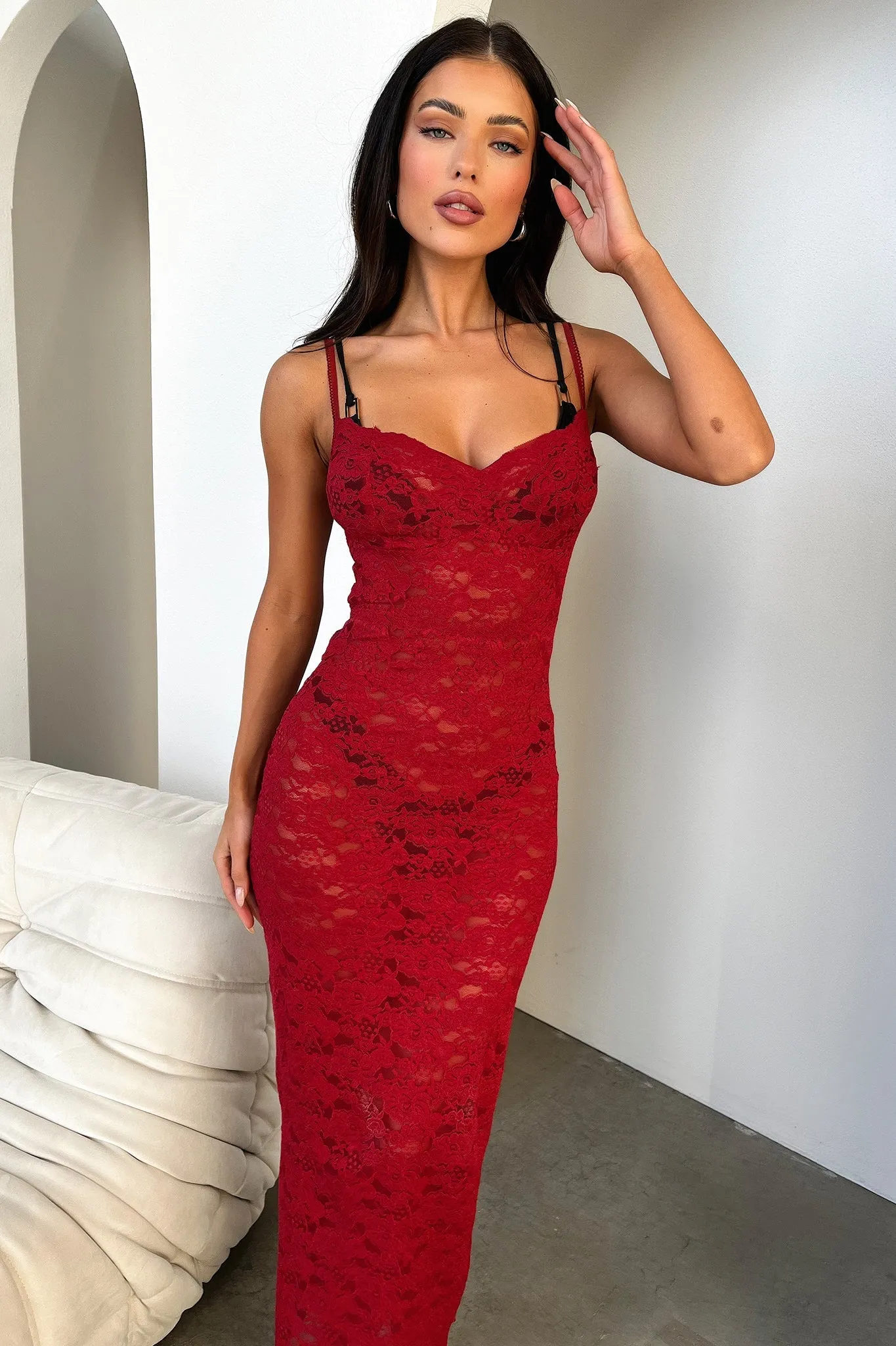 Destiny Midi Dress - Red sold by Thats So Fetch product image thumbnail 4