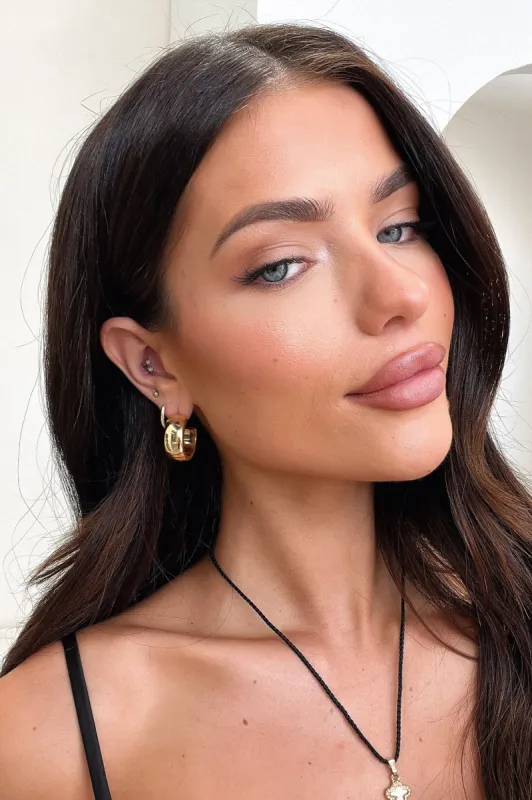 Akia Hoop Earrings - Gold sold by Thats So Fetch