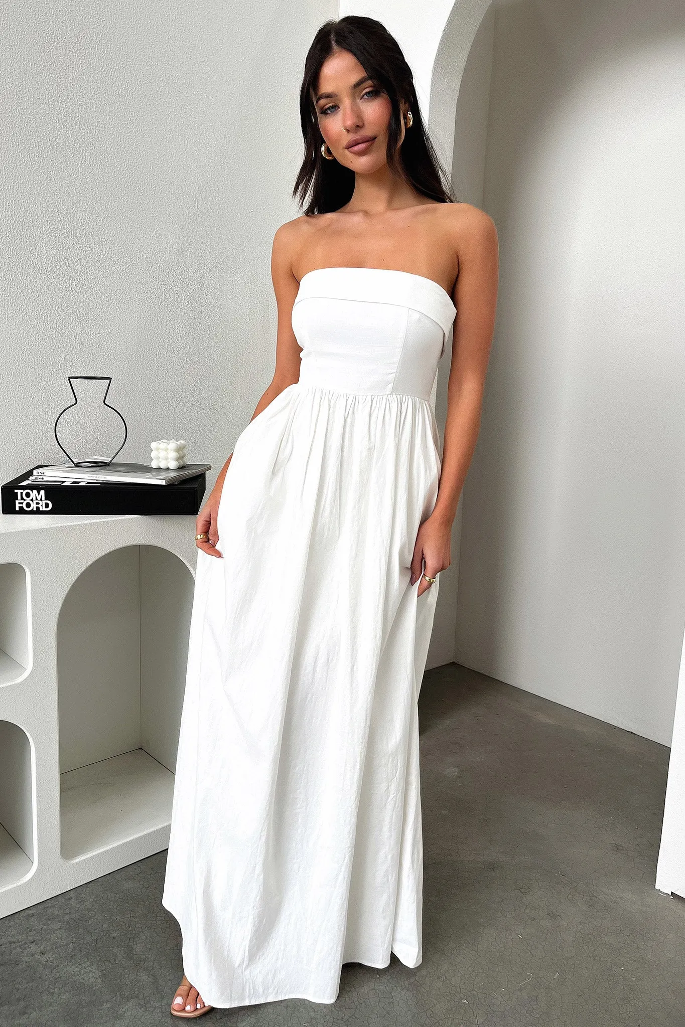 Cornell Maxi Dress - White sold by Thats So Fetch product image thumbnail 5